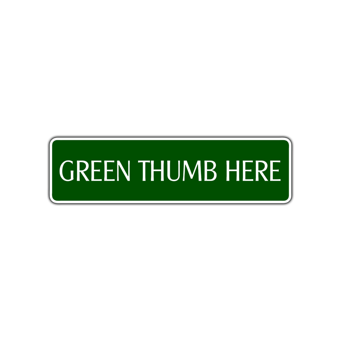 Green Thumb Here Road Aluminum Metal Novelty Street Plate Sign Wall Gift Decor