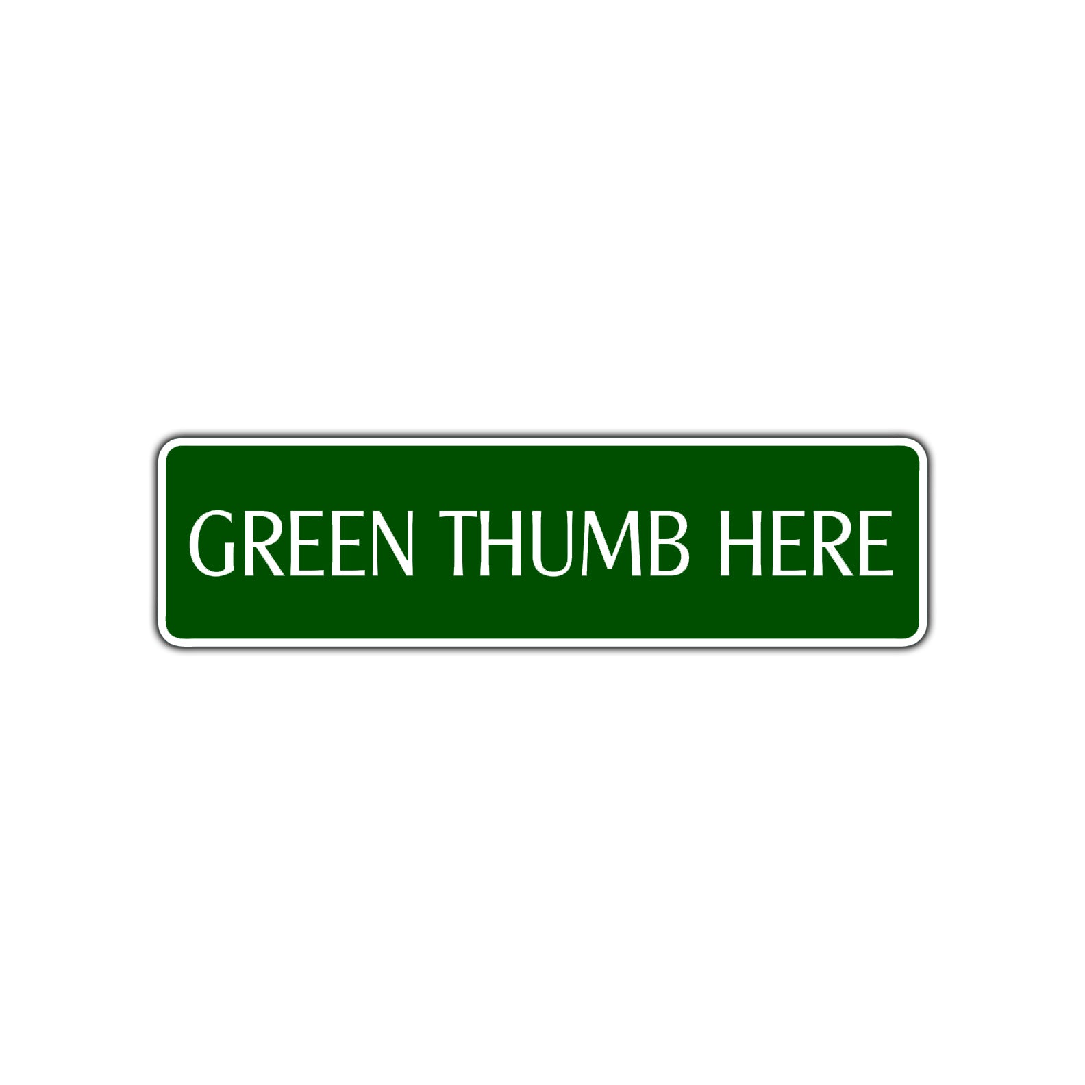 Green Thumb Here Road Aluminum Metal Novelty Street Plate Sign Wall Gift Decor