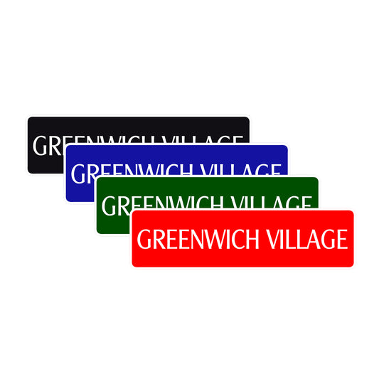 Greenwich Village Road Aluminum Metal Novelty Street Plate Sign Wall Gift Decor