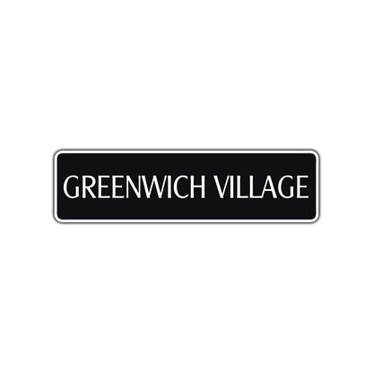 Greenwich Village Road Aluminum Metal Novelty Street Plate Sign Wall Gift Decor