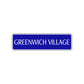 Greenwich Village Road Aluminum Metal Novelty Street Plate Sign Wall Gift Decor
