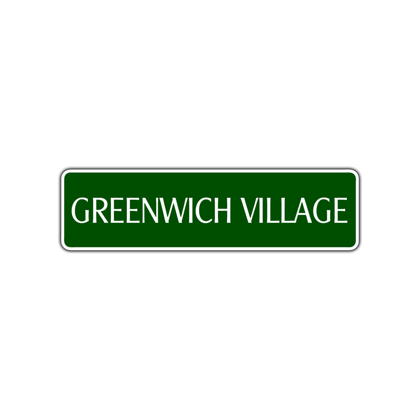 Greenwich Village Road Aluminum Metal Novelty Street Plate Sign Wall Gift Decor
