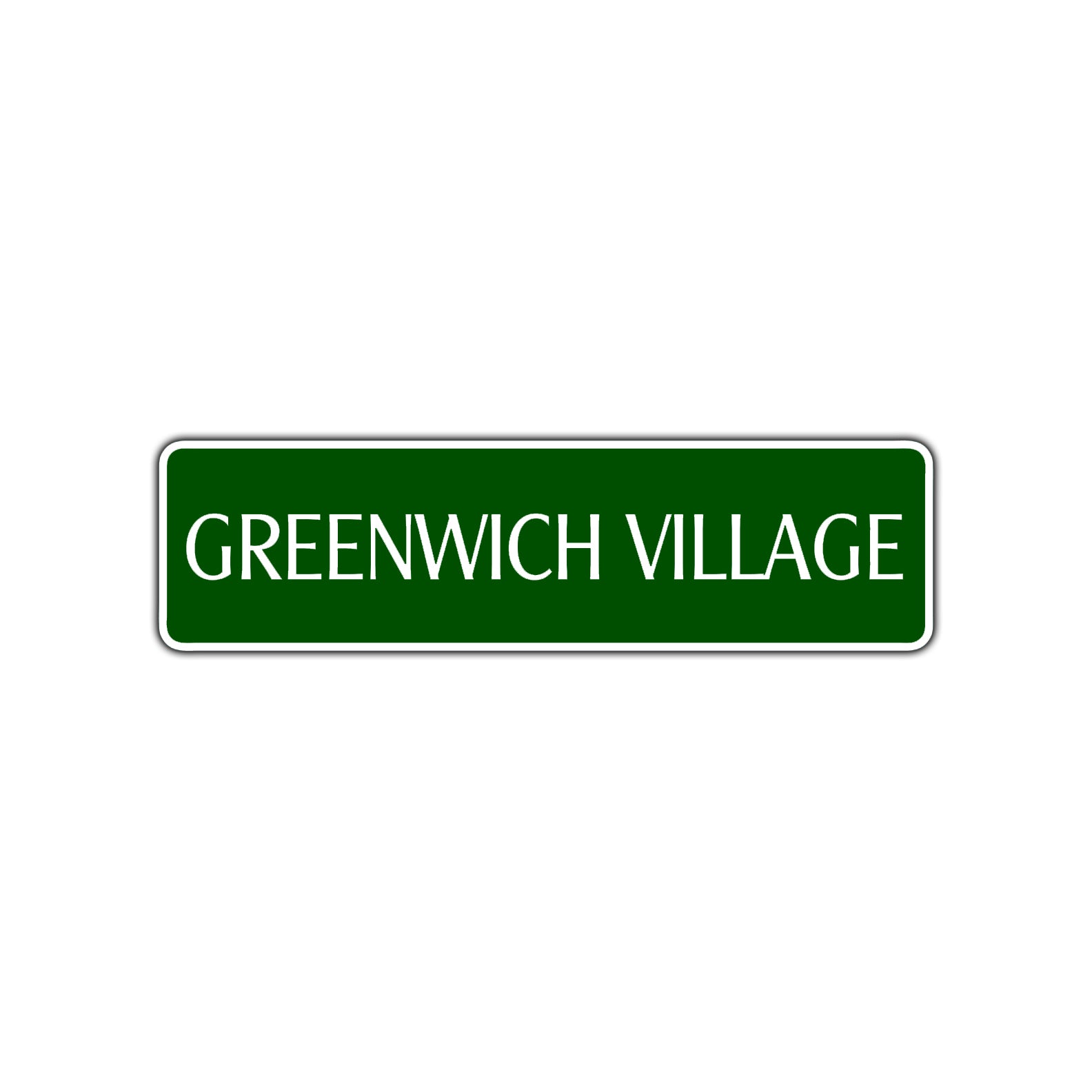 Greenwich Village Road Aluminum Metal Novelty Street Plate Sign Wall Gift Decor