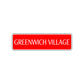 Greenwich Village Road Aluminum Metal Novelty Street Plate Sign Wall Gift Decor