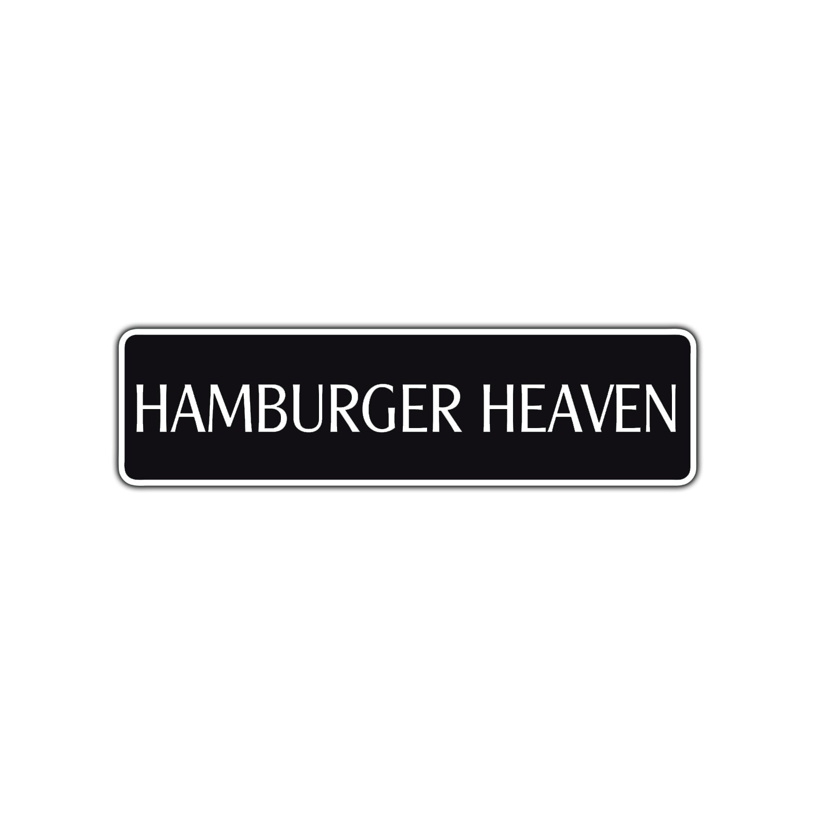 Hamburger Heaven Road Aluminum Metal Novelty Street Plate Sign Wall Gift Decor