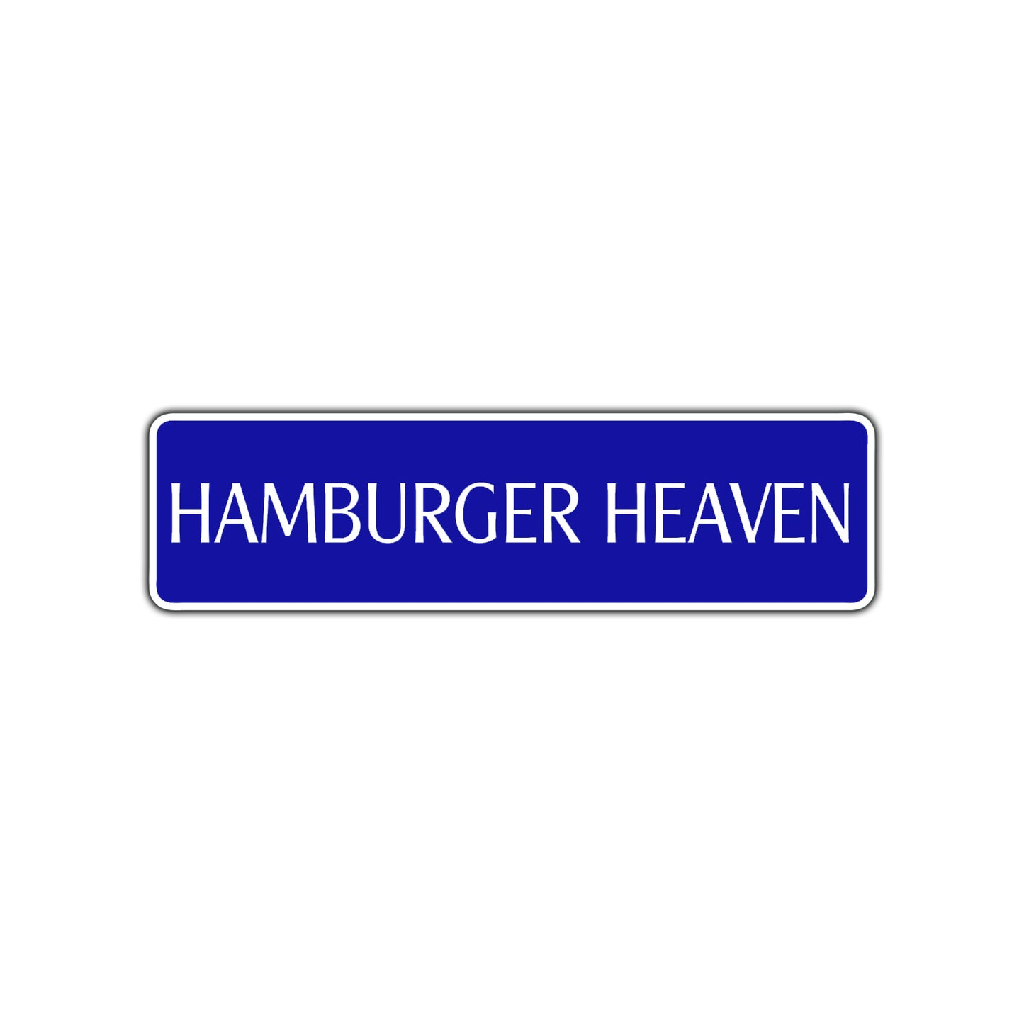 Hamburger Heaven Road Aluminum Metal Novelty Street Plate Sign Wall Gift Decor