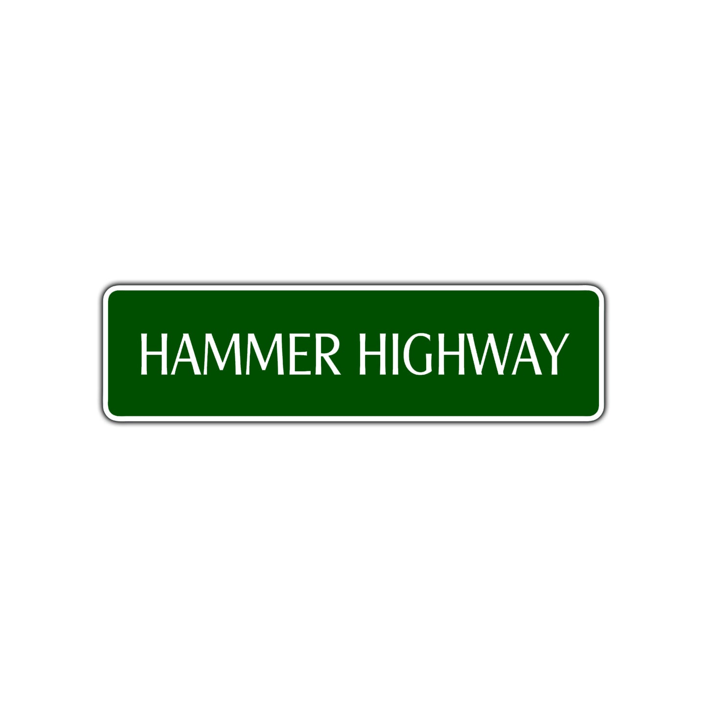 Hammer Highway Harley Road Aluminum Metal Novelty Street Plate Sign Wall Gift Decor