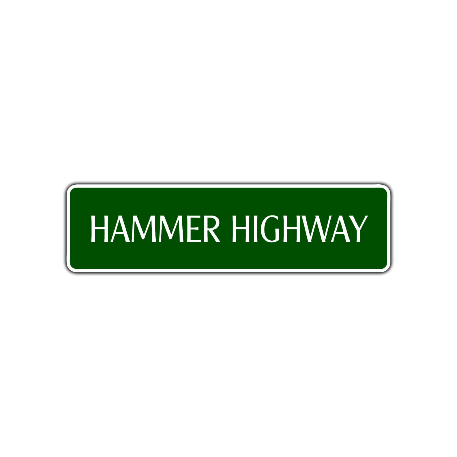 Hammer Highway Harley Road Aluminum Metal Novelty Street Plate Sign Wall Gift Decor
