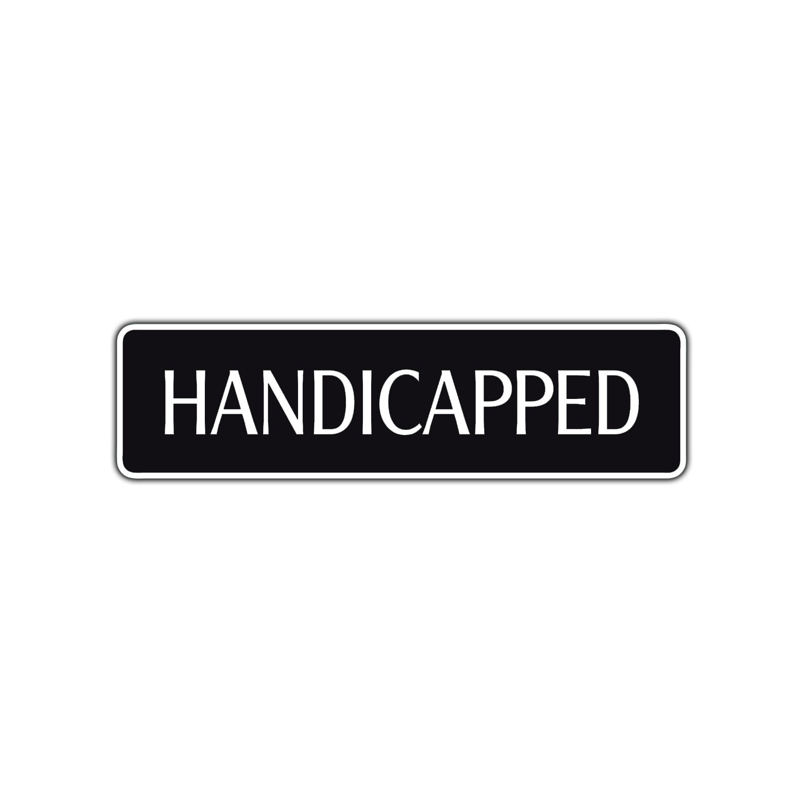 Handicapped Road Aluminum Metal Novelty Street Plate Sign Wall Gift Decor