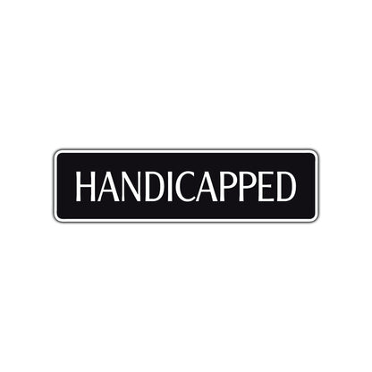 Handicapped Road Aluminum Metal Novelty Street Plate Sign Wall Gift Decor