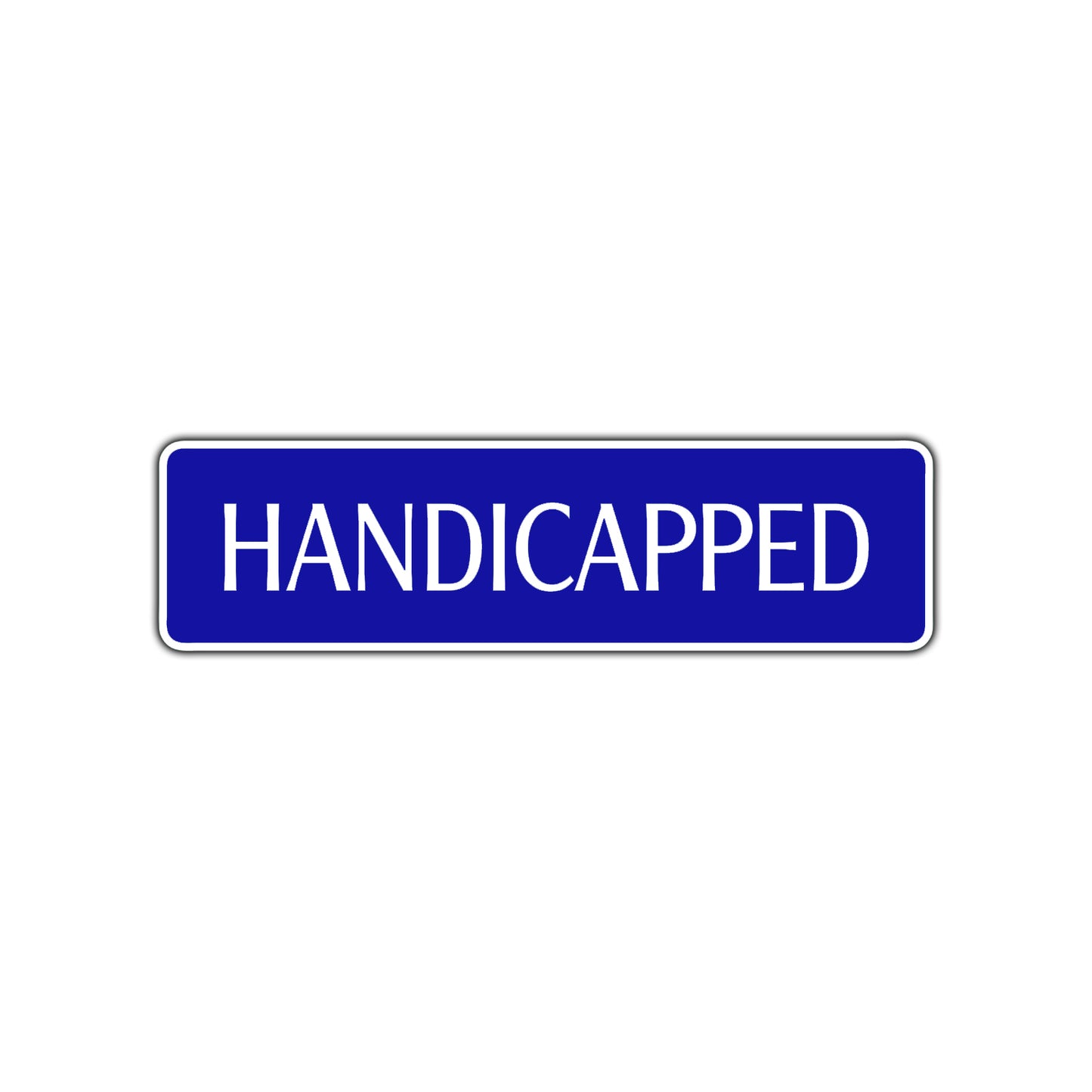Handicapped Road Aluminum Metal Novelty Street Plate Sign Wall Gift Decor