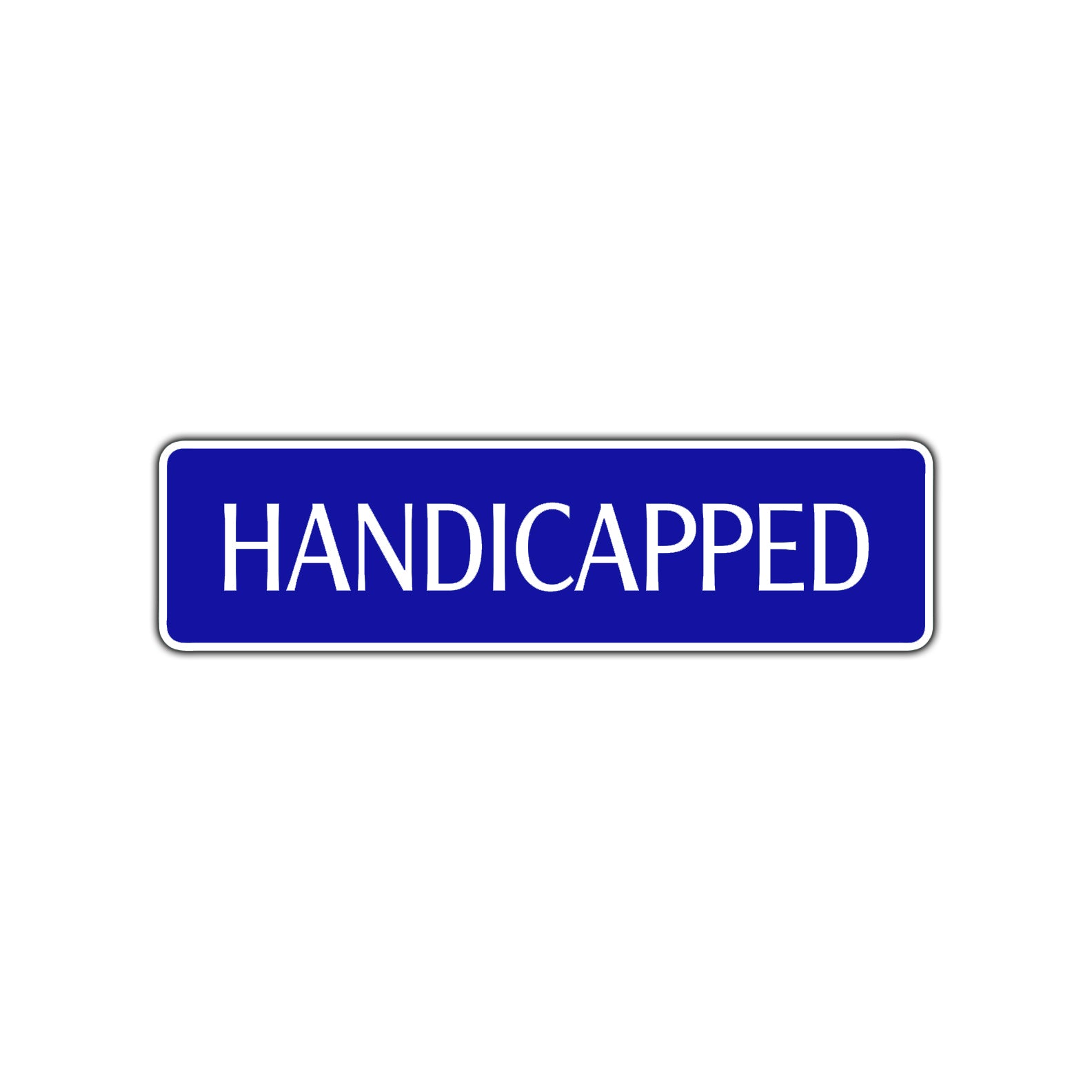 Handicapped Road Aluminum Metal Novelty Street Plate Sign Wall Gift Decor