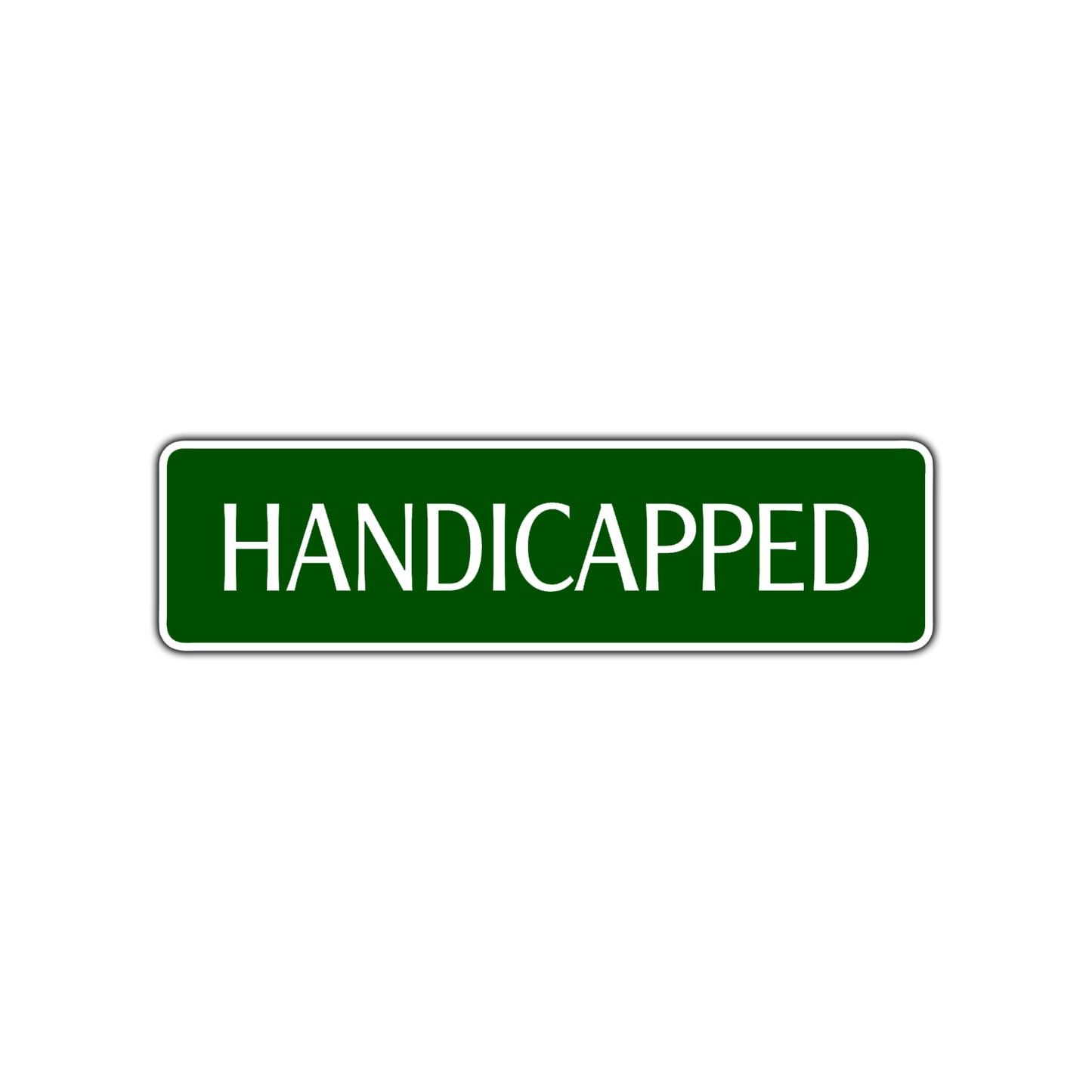 Handicapped Road Aluminum Metal Novelty Street Plate Sign Wall Gift Decor