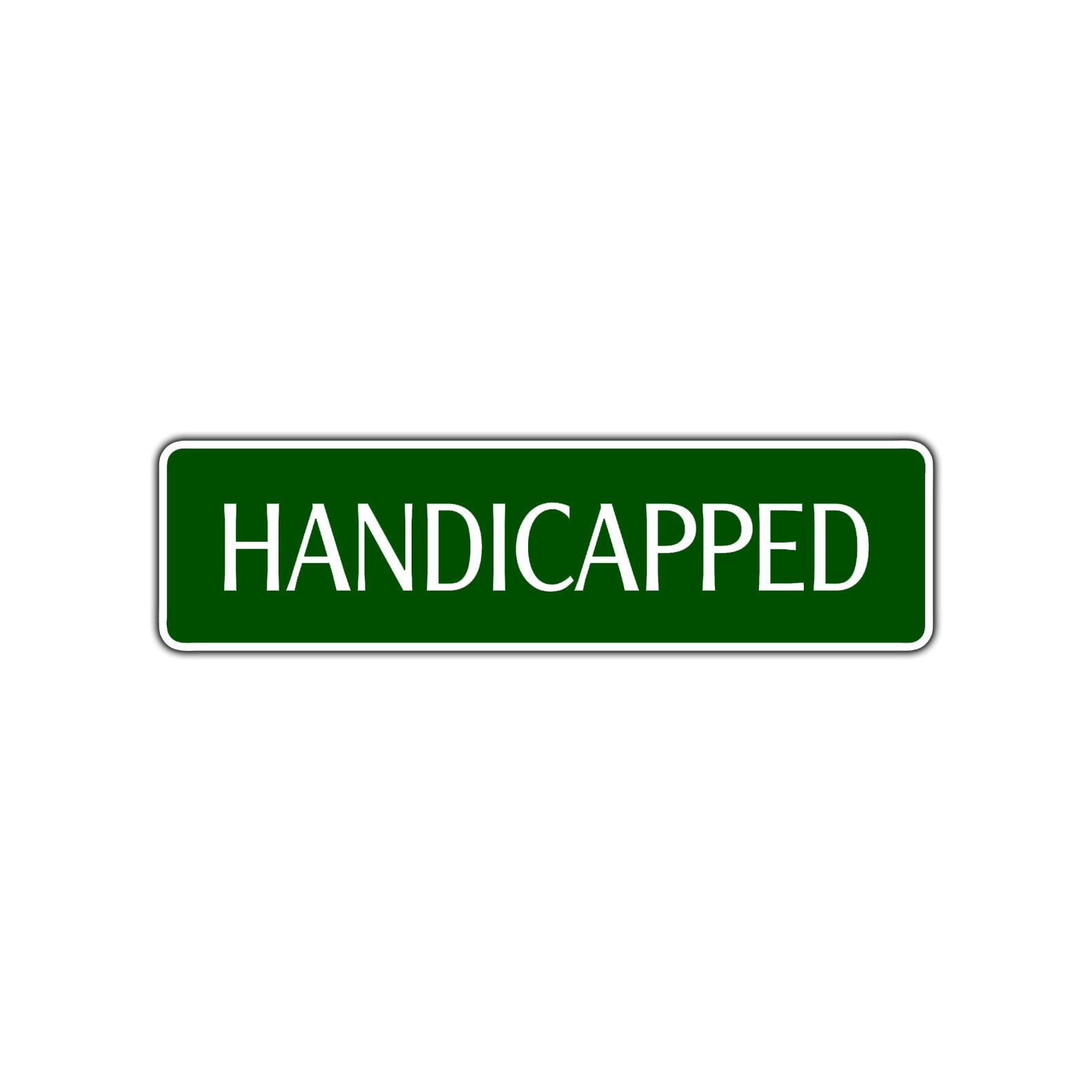 Handicapped Road Aluminum Metal Novelty Street Plate Sign Wall Gift Decor