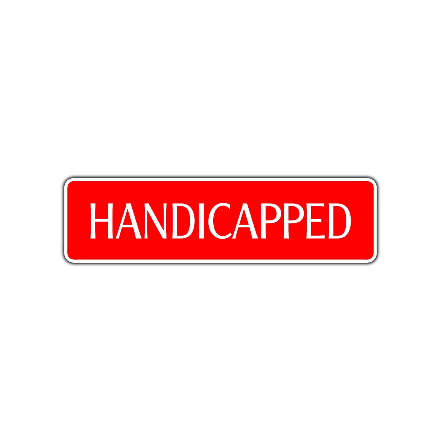 Handicapped Road Aluminum Metal Novelty Street Plate Sign Wall Gift Decor