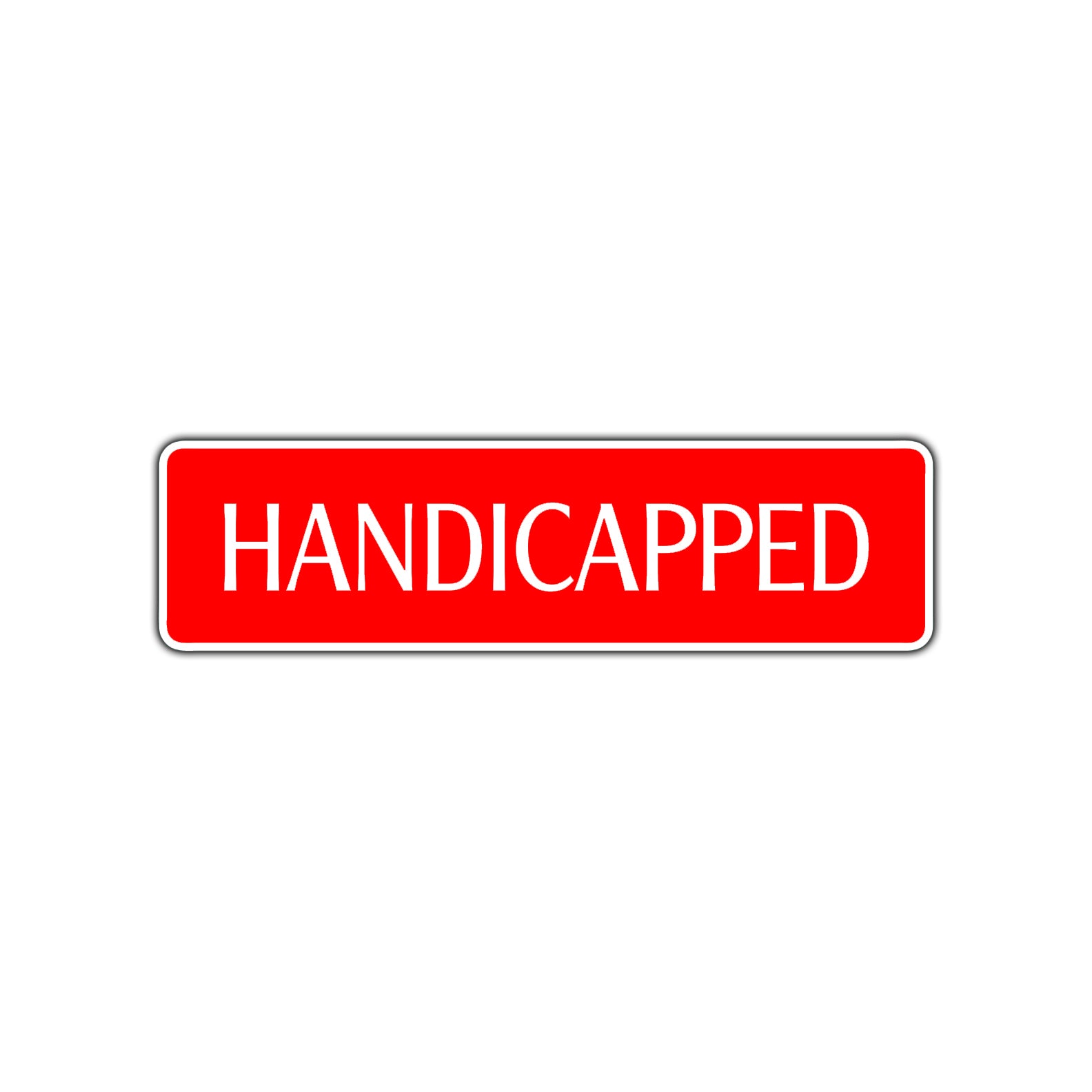Handicapped Road Aluminum Metal Novelty Street Plate Sign Wall Gift Decor