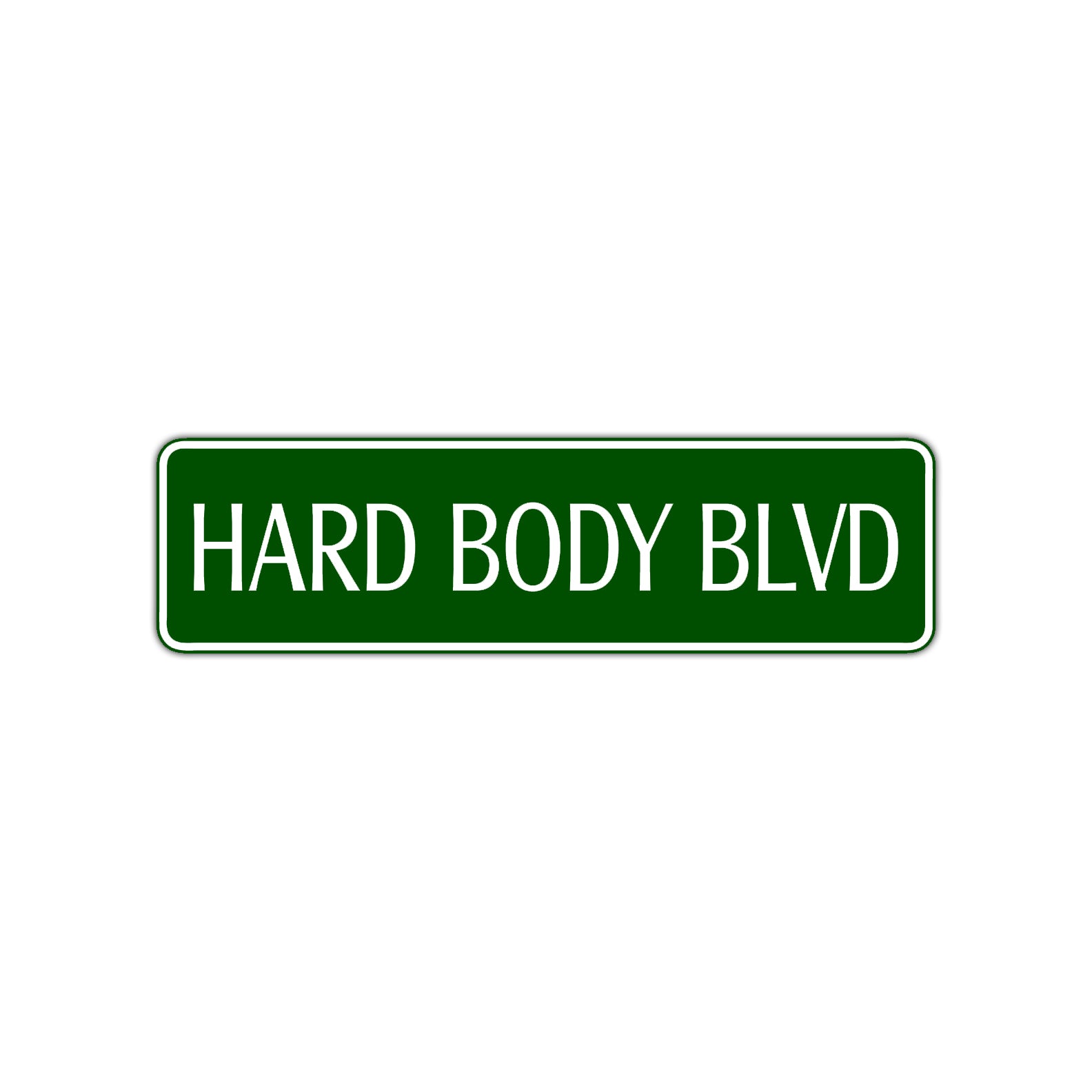 Hard Body Blvd Road Aluminum Metal Novelty Street Plate Sign Wall Gift Decor