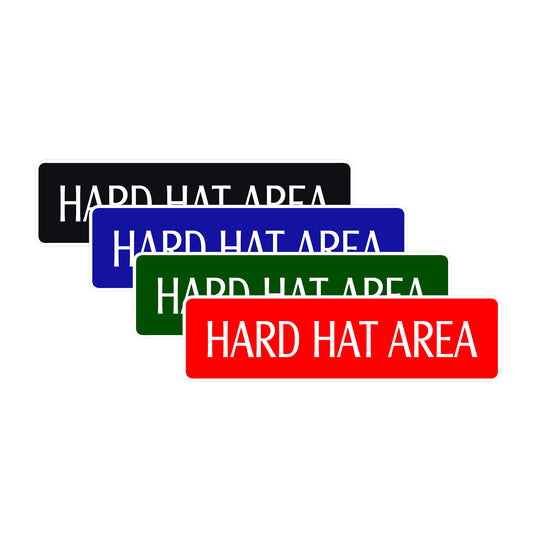 Hard Hat Area Hazard Road Aluminum Metal Novelty Street Plate Sign Wall Gift Decor