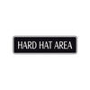 Hard Hat Area Hazard Road Aluminum Metal Novelty Street Plate Sign Wall Gift Decor