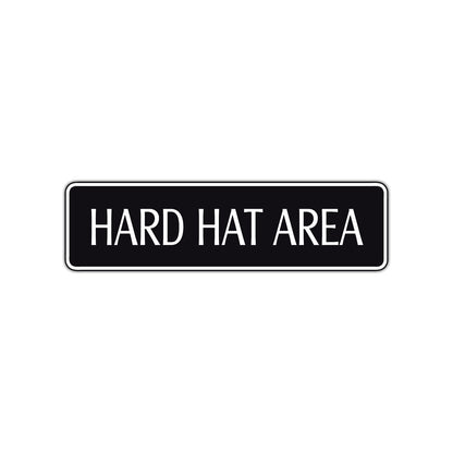 Hard Hat Area Hazard Road Aluminum Metal Novelty Street Plate Sign Wall Gift Decor
