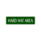 Hard Hat Area Hazard Road Aluminum Metal Novelty Street Plate Sign Wall Gift Decor