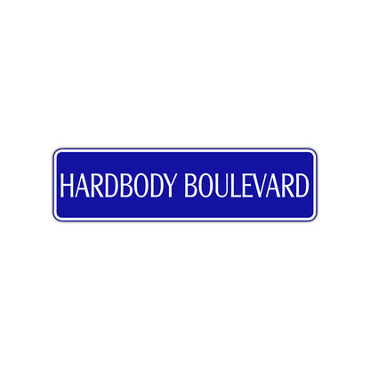 Hardbody Boulevard Harley Road Aluminum Metal Novelty Street Plate Sign Wall Gift Decor