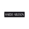 Hardly Ableson Road Aluminum Metal Novelty Street Plate Sign Wall Gift Decor