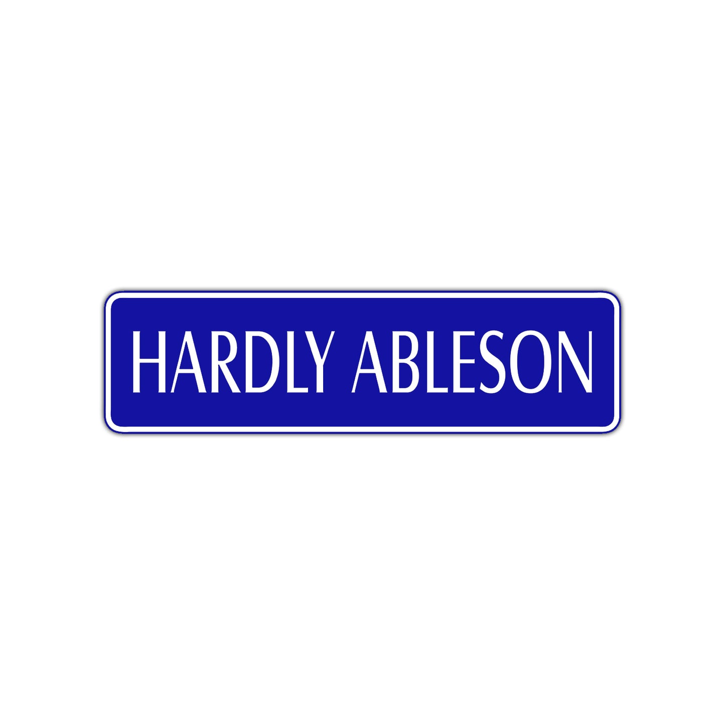 Hardly Ableson Road Aluminum Metal Novelty Street Plate Sign Wall Gift Decor