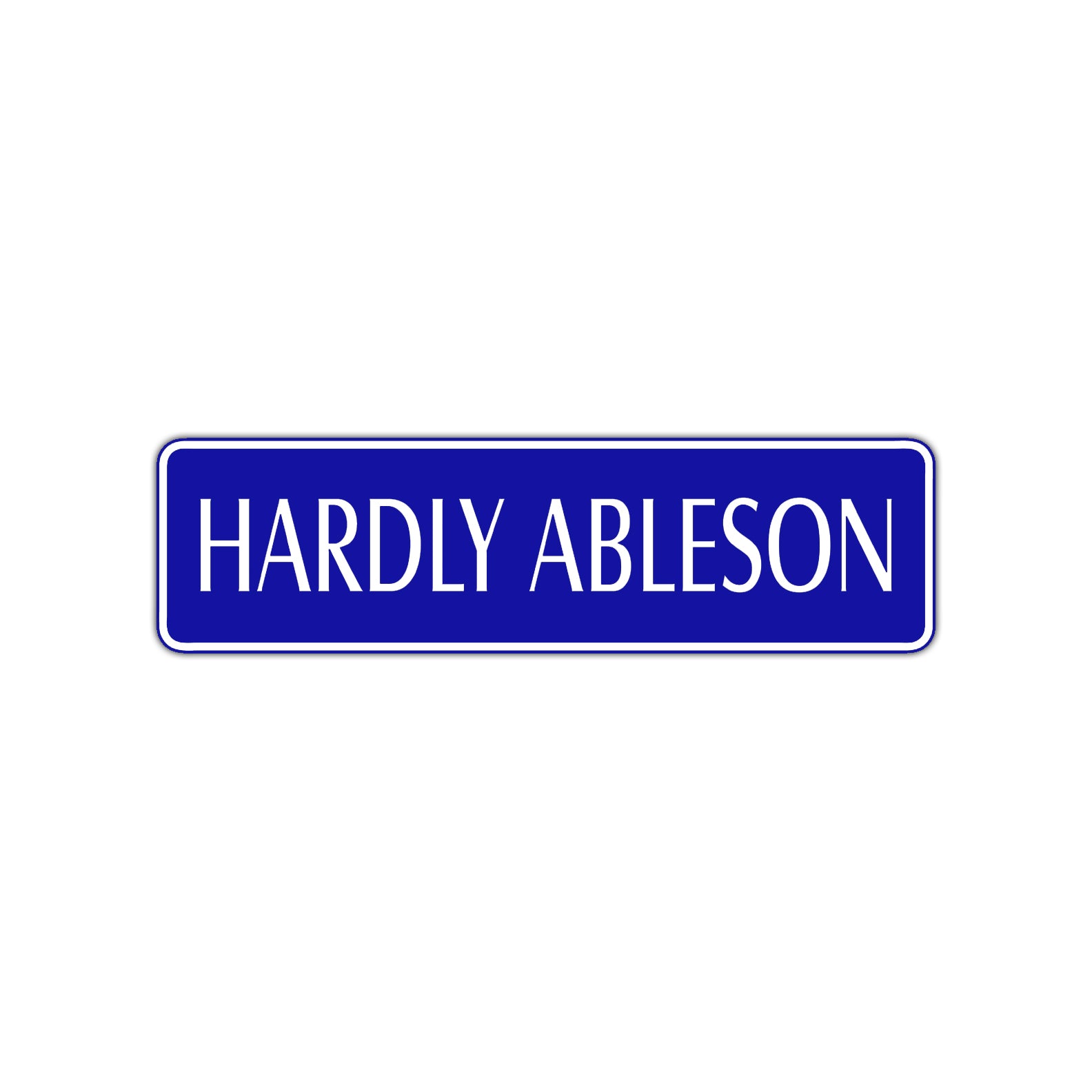 Hardly Ableson Road Aluminum Metal Novelty Street Plate Sign Wall Gift Decor