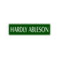 Hardly Ableson Road Aluminum Metal Novelty Street Plate Sign Wall Gift Decor