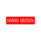 Hardly Ableson Road Aluminum Metal Novelty Street Plate Sign Wall Gift Decor