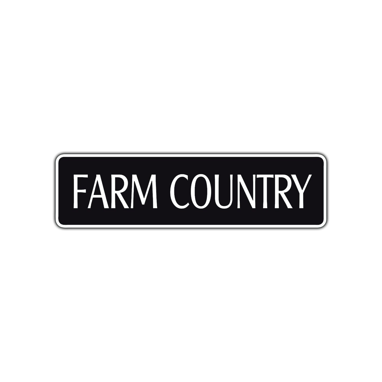 Farm Country Road Aluminum Metal Novelty Street Plate Sign Wall Gift Decor