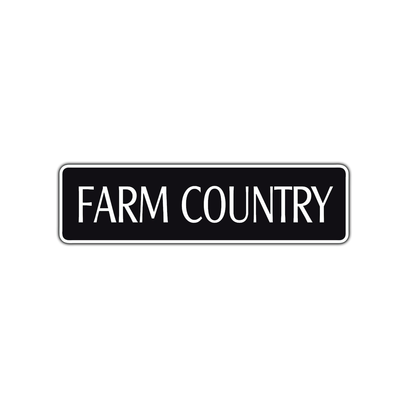 Farm Country Road Aluminum Metal Novelty Street Plate Sign Wall Gift Decor