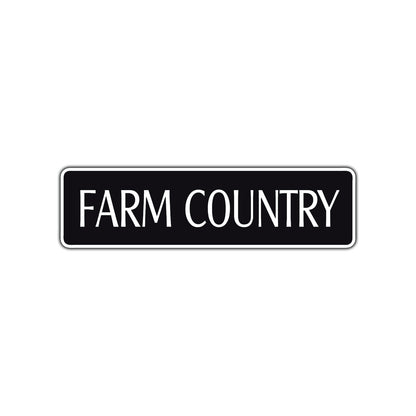 Farm Country Road Aluminum Metal Novelty Street Plate Sign Wall Gift Decor