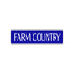 Farm Country Road Aluminum Metal Novelty Street Plate Sign Wall Gift Decor
