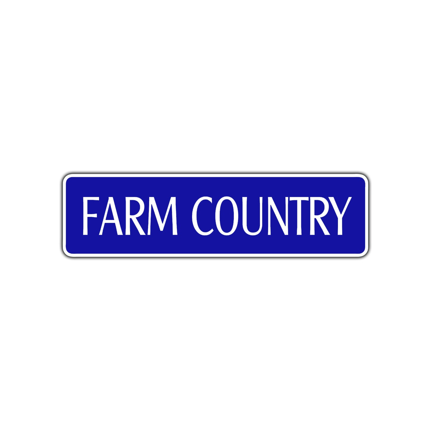 Farm Country Road Aluminum Metal Novelty Street Plate Sign Wall Gift Decor