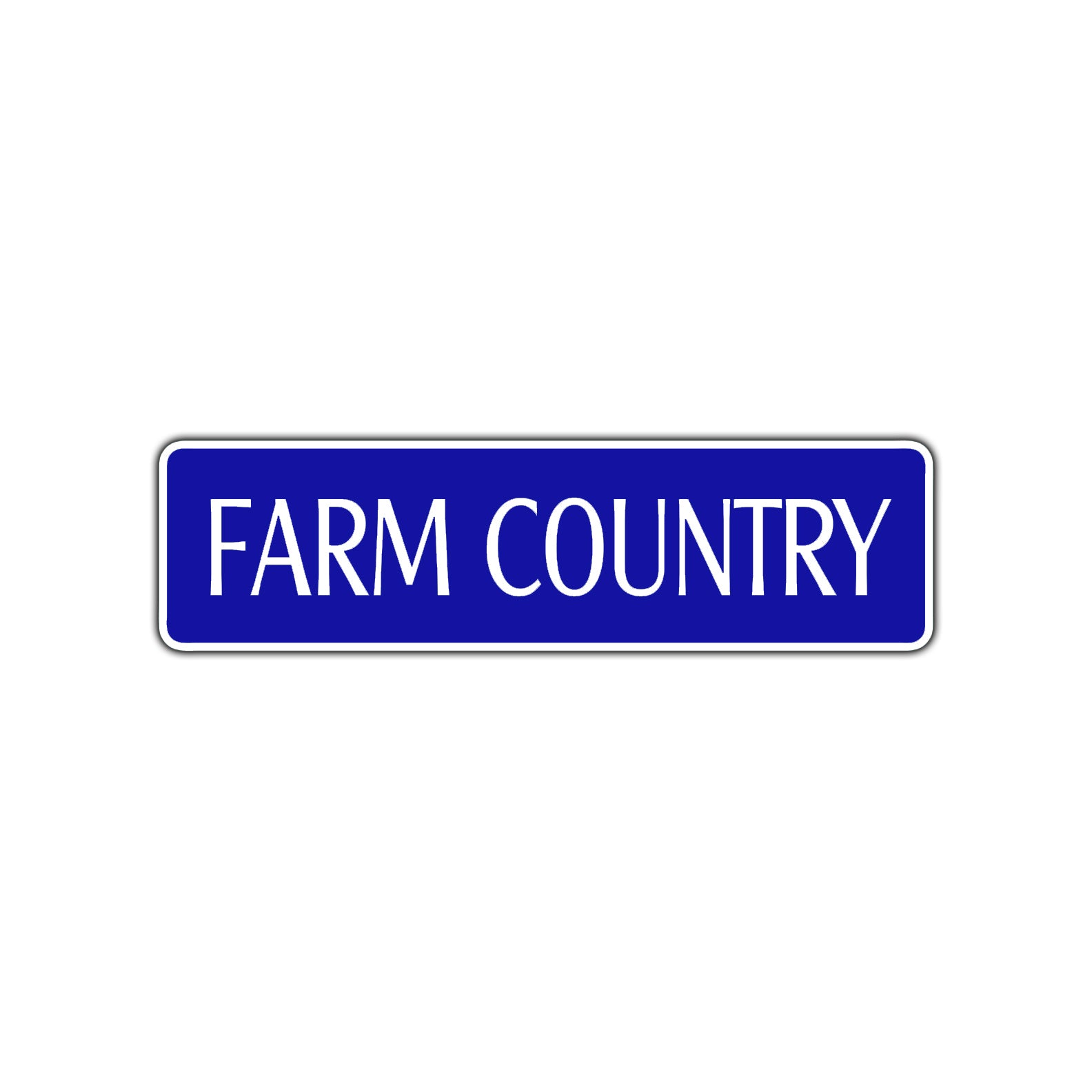 Farm Country Road Aluminum Metal Novelty Street Plate Sign Wall Gift Decor