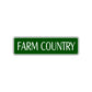 Farm Country Road Aluminum Metal Novelty Street Plate Sign Wall Gift Decor