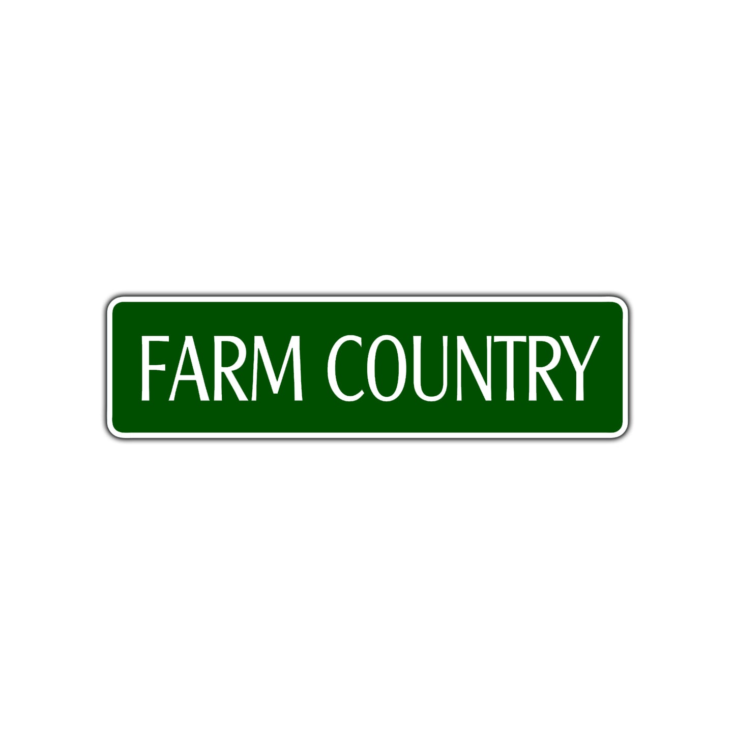 Farm Country Road Aluminum Metal Novelty Street Plate Sign Wall Gift Decor