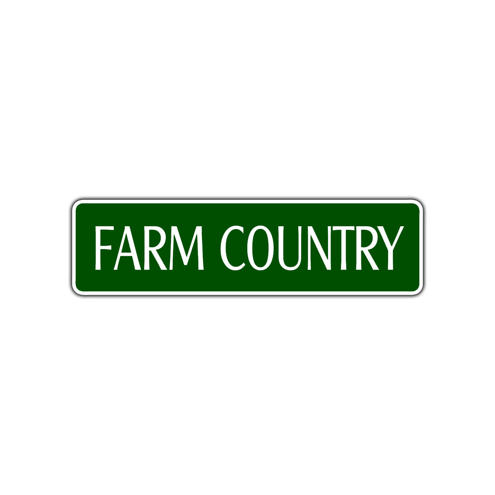 Farm Country Road Aluminum Metal Novelty Street Plate Sign Wall Gift Decor
