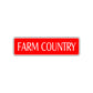 Farm Country Road Aluminum Metal Novelty Street Plate Sign Wall Gift Decor