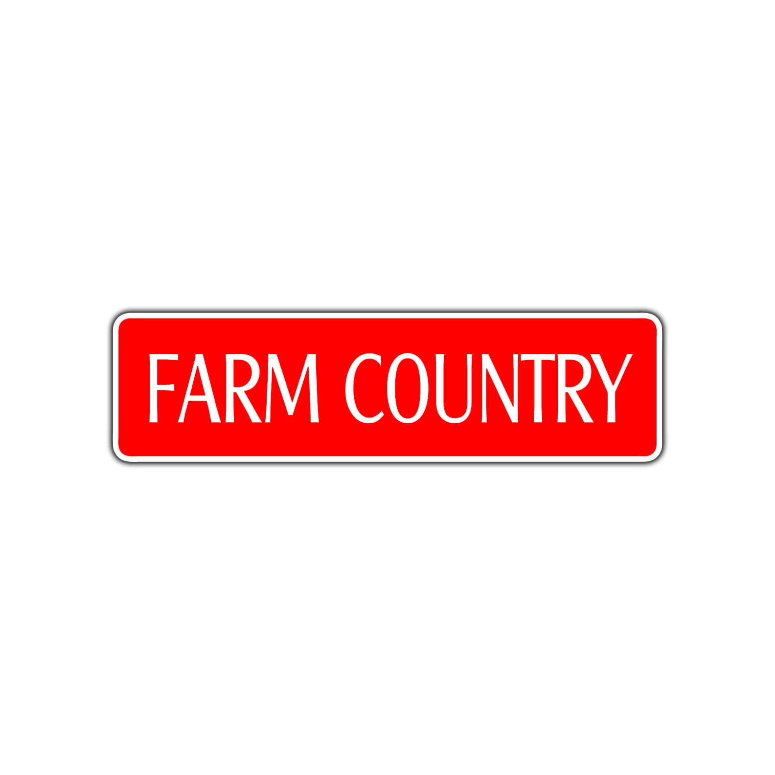 Farm Country Road Aluminum Metal Novelty Street Plate Sign Wall Gift Decor
