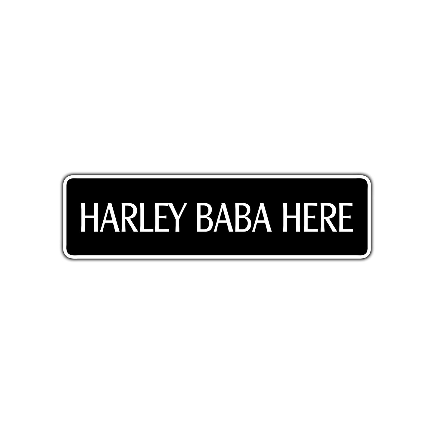 Harley Babe Here Road Aluminum Metal Novelty Street Plate Sign Wall Gift Decor