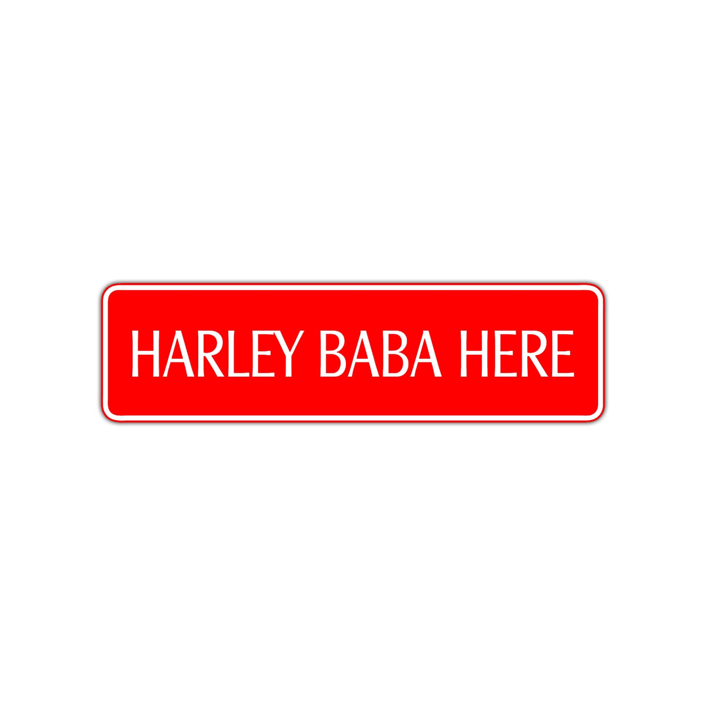 Harley Babe Here Road Aluminum Metal Novelty Street Plate Sign Wall Gift Decor