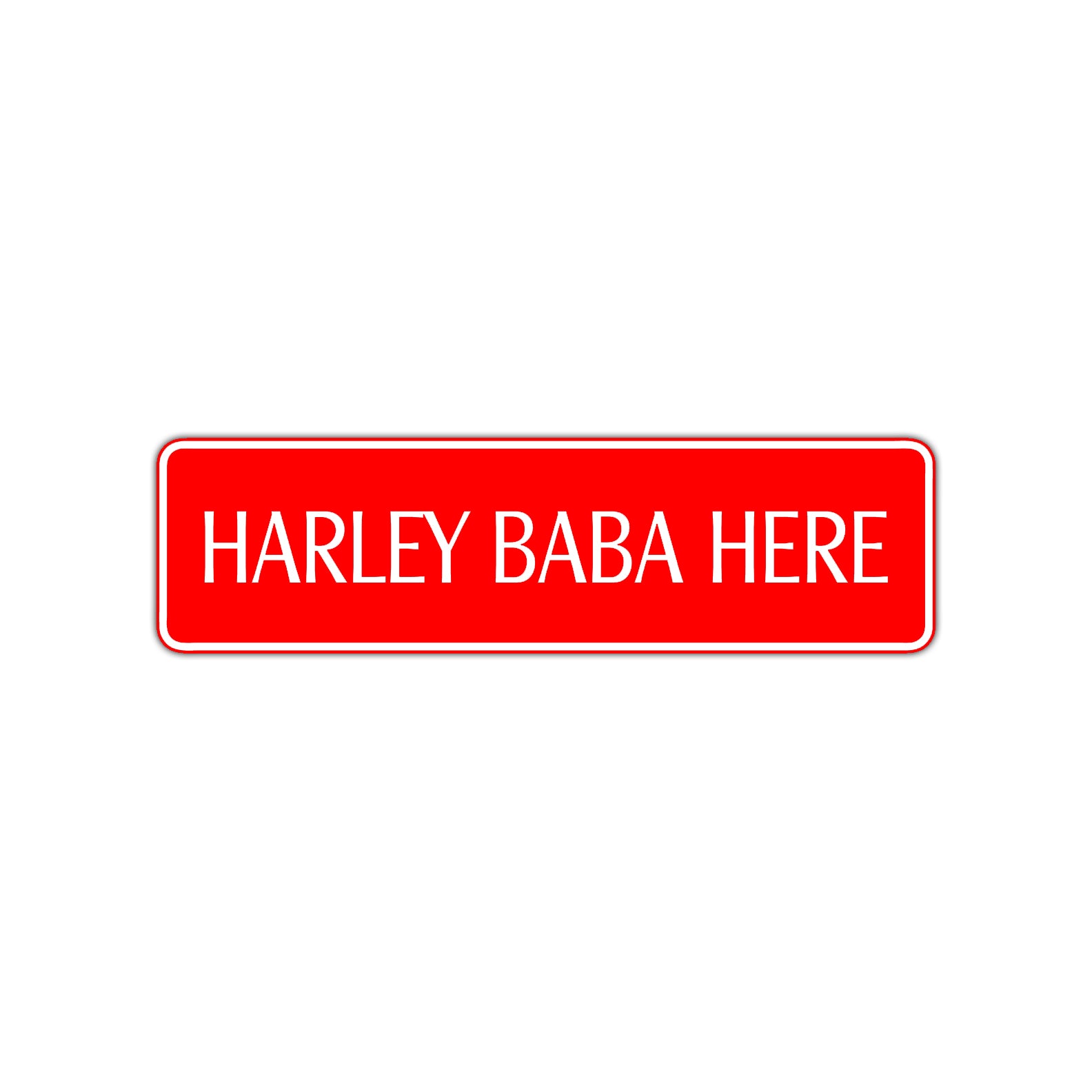 Harley Babe Here Road Aluminum Metal Novelty Street Plate Sign Wall Gift Decor