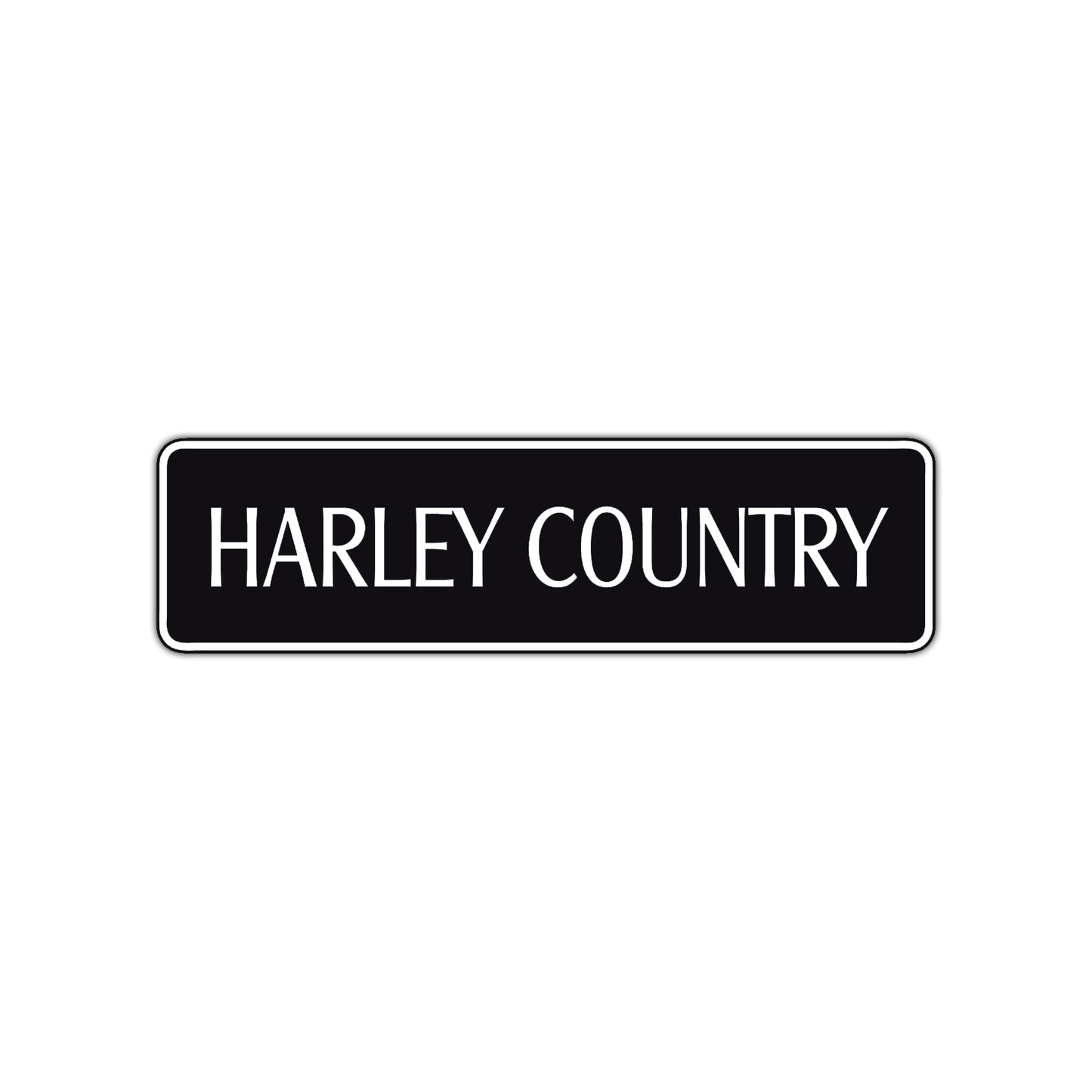 Harley Country Road Aluminum Metal Novelty Street Plate Sign Wall Gift Decor