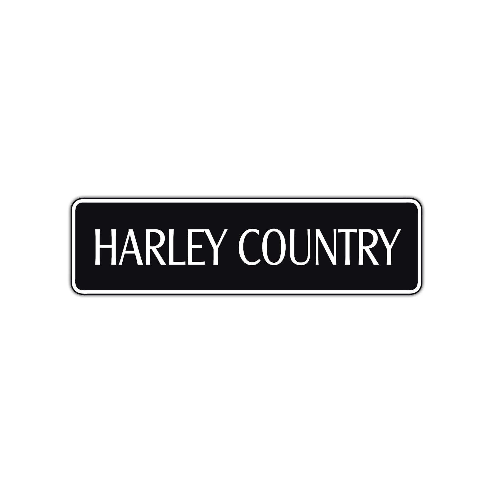 Harley Country Road Aluminum Metal Novelty Street Plate Sign Wall Gift Decor