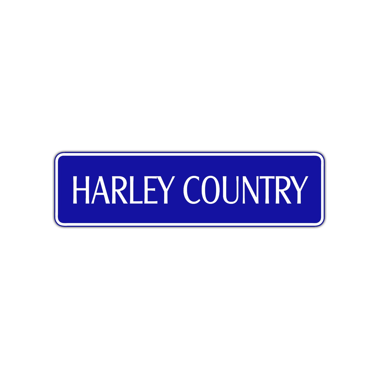 Harley Country Road Aluminum Metal Novelty Street Plate Sign Wall Gift Decor