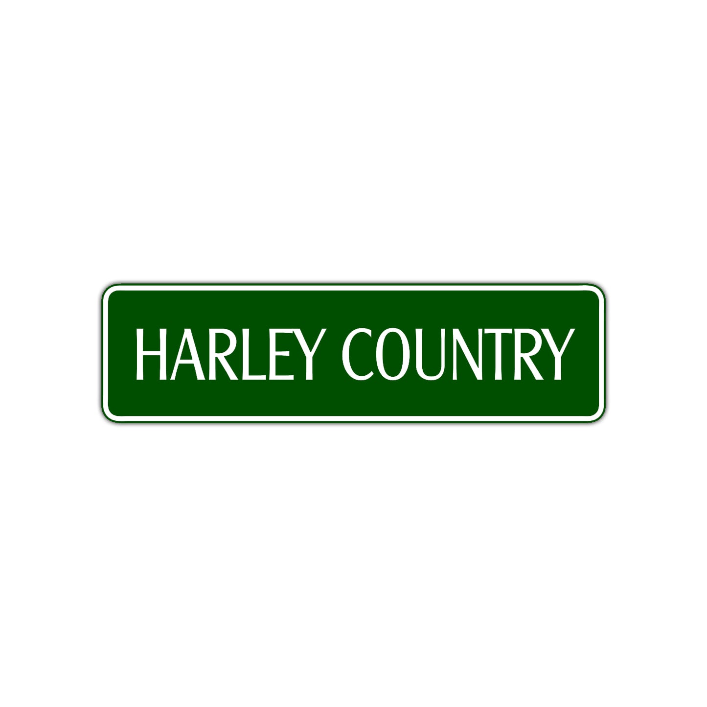 Harley Country Road Aluminum Metal Novelty Street Plate Sign Wall Gift Decor