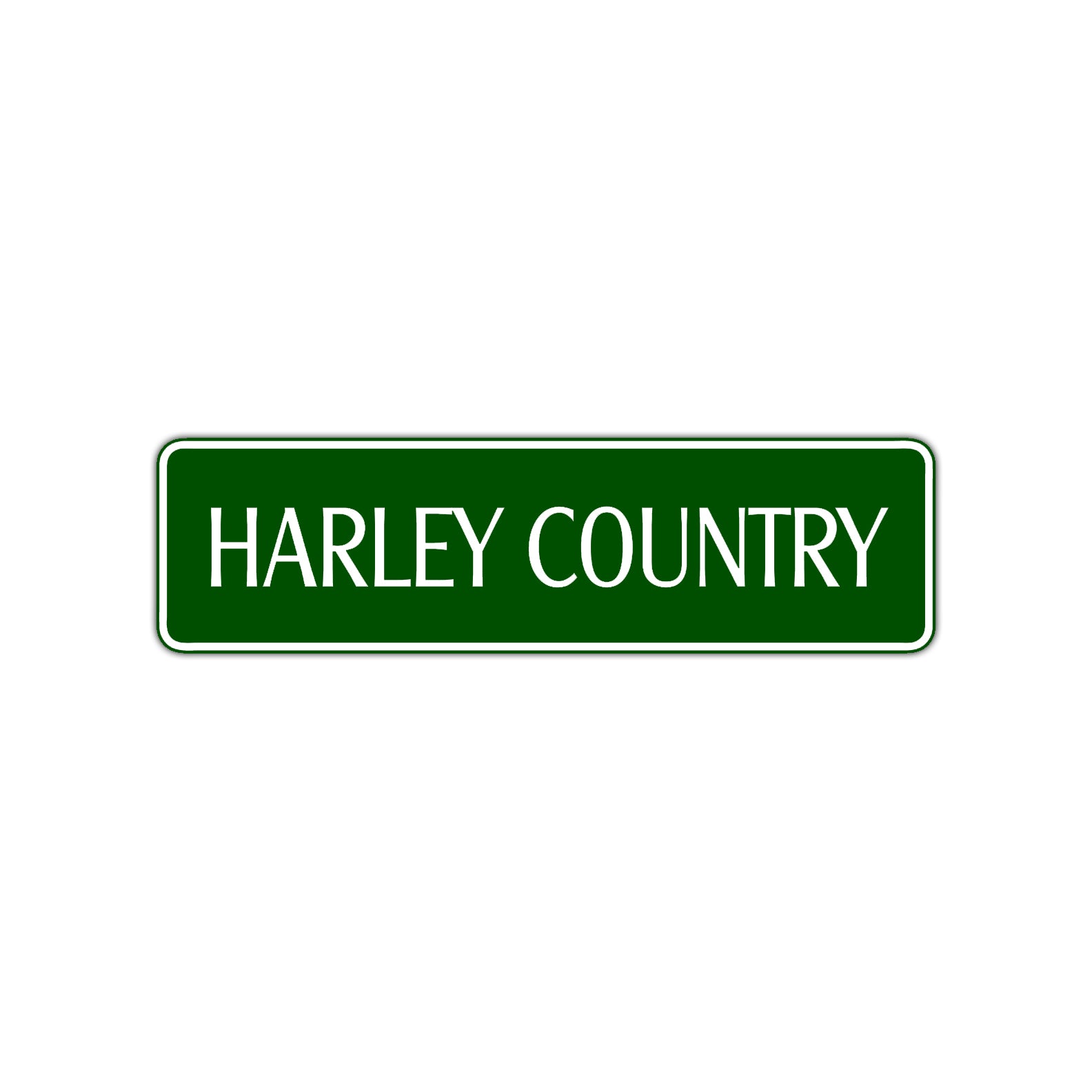 Harley Country Road Aluminum Metal Novelty Street Plate Sign Wall Gift Decor